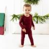 imageKYTE BABY Toddler Pajama Set  Pjs for Toddlers Made of Soft Bamboo Rayon MaterialBurgundy