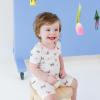 imageKYTE BABY Toddler Short Sleeve Pajama Set  Pjs for Toddlers Made of Soft Rayon Made From Bamboo MaterialButterfly