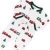 imageKYTE BABY Unisex Rayon Made From Bamboo Zippered Rompers 024 MonthsHoliday Train