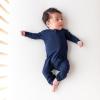 imageKYTE BABY Unisex Rayon Made From Bamboo Zippered Rompers 024 MonthsNavy