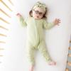 imageKYTE BABY Unisex Rayon Made From Bamboo Zippered Rompers 024 MonthsPistachio