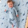 imageKYTE BABY Unisex Rayon Made From Bamboo Zippered Rompers 024 MonthsStream Shark