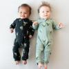 imageKYTE BABY Unisex Rayon Made From Bamboo Zippered Rompers 024 MonthsThyme Lily