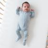 imageKYTE BABY Unisex Zipper Closure Footies Rayon Made From Bamboo 024 MonthsFog