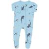 imageKYTE BABY Unisex Zipper Closure Footies Rayon Made From Bamboo 024 MonthsStream Sharks