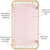 imageKyte Baby Soft Crib Sheet  Standard Fitted Crib Sheet Made with Rayon from Bamboo UltraGentle and Breathable Rust Rainbow on OatBlush