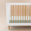 imageKyte Baby Soft Crib Sheet  Standard Fitted Crib Sheet Made with Rayon from Bamboo UltraGentle and Breathable Rust Rainbow on OatGreen