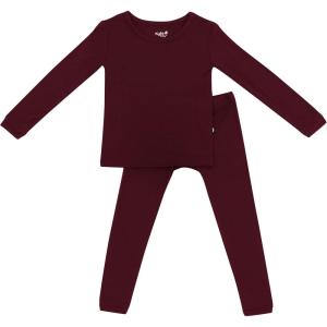 imageKYTE BABY Toddler Pajama Set  Pjs for Toddlers Made of Soft Bamboo Rayon MaterialBurgundy