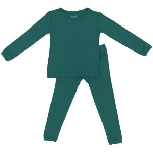 imageKYTE BABY Toddler Pajama Set  Pjs for Toddlers Made of Soft Bamboo Rayon MaterialEmerald