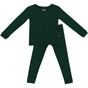 imageKYTE BABY Toddler Pajama Set  Pjs for Toddlers Made of Soft Bamboo Rayon MaterialEvergreen