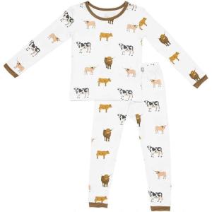 imageKYTE BABY Toddler Pajama Set  Pjs for Toddlers Made of Soft Bamboo Rayon MaterialMoo