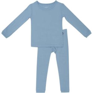 imageKYTE BABY Toddler Pajama Set  Pjs for Toddlers Made of Soft Bamboo Rayon MaterialSlate