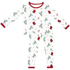 imageKYTE BABY Toddler Pajama Set  Pjs for Toddlers Made of Soft Bamboo Rayon MaterialWinterberry
