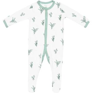 imageKYTE BABY Unisex Footie Rayon Made From Bamboo Snap Closure024 MonthsEucalyptus