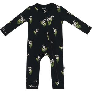 imageKYTE BABY Unisex Rayon Made From Bamboo Zippered Rompers 024 MonthsMidnight Lily