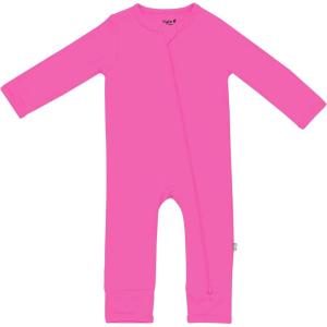 imageKYTE BABY Unisex Rayon Made From Bamboo Zippered Rompers 024 MonthsRaspberry