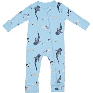 imageKYTE BABY Unisex Rayon Made From Bamboo Zippered Rompers 024 MonthsStream Shark