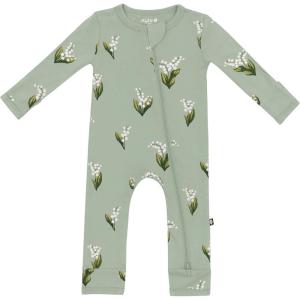 imageKYTE BABY Unisex Rayon Made From Bamboo Zippered Rompers 024 MonthsThyme Lily