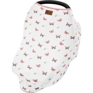 imageKYTE BABY Unisex Rayon Made from Bamboo Car Seat Cover ButterflyButterfly