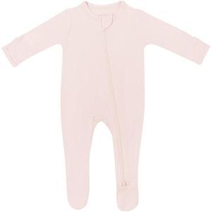 imageKYTE BABY Unisex Zipper Closure Footies Rayon Made From Bamboo 024 MonthsBlush