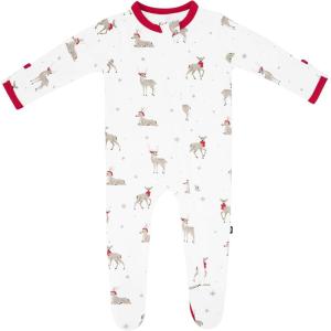 imageKYTE BABY Unisex Zipper Closure Footies Rayon Made From Bamboo 024 MonthsCloud Deer
