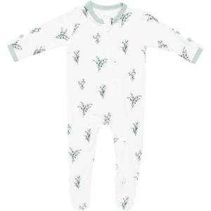 imageKYTE BABY Unisex Zipper Closure Footies Rayon Made From Bamboo 024 MonthsEucalyptus