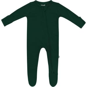 imageKYTE BABY Unisex Zipper Closure Footies Rayon Made From Bamboo 024 MonthsEvergreen