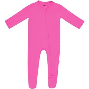 imageKYTE BABY Unisex Zipper Closure Footies Rayon Made From Bamboo 024 MonthsRaspberry
