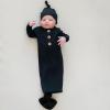 imageKYTE BABY Knotted Gown with Hat SetMidnight