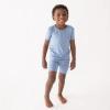 imageKYTE BABY Short Sleeve Toddler Pajama Set 97 Rayon made from Bamboo 3 SpandexSlate