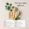 imageKyte BABY Bamboo 3Piece Brush Set  1 Goat Hair Brush 1 Wooden Bristle Brush and 1 Bamboo Comb