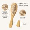 imageKyte BABY Bamboo 3Piece Brush Set  1 Goat Hair Brush 1 Wooden Bristle Brush and 1 Bamboo Comb
