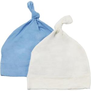 imageKYTE BABY Bamboo Rayon Baby Beanie Hats Soft Knotted Caps  2 PackCloudSky