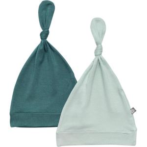 imageKYTE BABY Bamboo Rayon Baby Beanie Hats Soft Knotted Caps  2 PackEmeraldSage