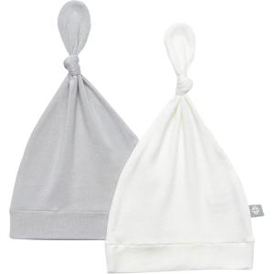 imageKYTE BABY Bamboo Rayon Baby Beanie Hats Soft Knotted Caps  2 PackStormCloud