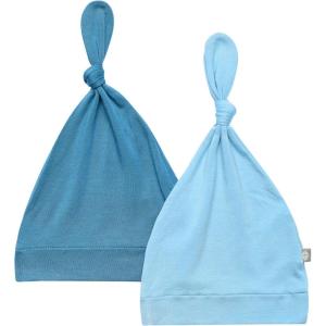 imageKYTE BABY Bamboo Rayon Baby Beanie Hats Soft Knotted Caps  2 PackTealAzure