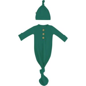 imageKYTE BABY Knotted Gown with Hat SetEmerald