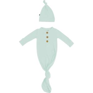 imageKYTE BABY Knotted Gown with Hat SetSage