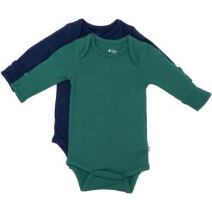 imageKYTE BABY Rayon made from Bamboo Long Sleeve Baby Bodysuits 2PackEmeraldnavy