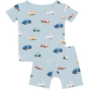 imageKYTE BABY Short Sleeve Toddler Pajama Set 97 Rayon made from Bamboo 3 SpandexConstruction