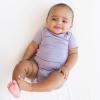 imageKYTE BABY Unisex Bodysuits 2Pack Short Sleeve Baby Bodysuits 97 Rayon made from Bamboo 3 SpandexBlush  Taro