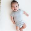 imageKYTE BABY Unisex Bodysuits 2Pack Short Sleeve Baby Bodysuits 97 Rayon made from Bamboo 3 SpandexMidnightstorm