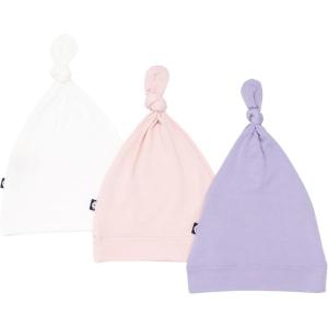 imageKYTE BABY Rayon Made from Bamboo Baby Beanie Hats  Super Soft Knotted Caps Available in Pattern and Solid Colors  3 PackTaroCloudBlush