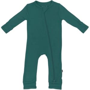 imageKyte Baby Unisex Rayon Made From Bamboo Zippered Rompers 1824 Months Emerald
