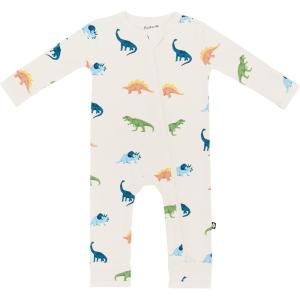 imageKYTE BABY Unisex Rayon Made From Bamboo Zippered Rompers 024 MonthsEcru Roar