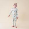 imageKYTE BABY Toddler Pajama Set  Pjs for Toddlers Made of Soft Bamboo Rayon MaterialEcru Roar