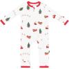 imageKYTE BABY Unisex Rayon Made From Bamboo Zippered Rompers 024 MonthsSanta Sleigh