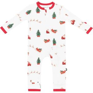 imageKYTE BABY Unisex Rayon Made From Bamboo Zippered Rompers 024 MonthsSanta Sleigh