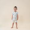 imageKYTE BABY Short Sleeve Toddler Pajama Set 97 Rayon made from Bamboo 3 SpandexEcru Roar