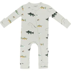 imageKYTE BABY Soft Bamboo from Rayon Long Sleeve Unisex Bodysuit 024 MonthsFishing